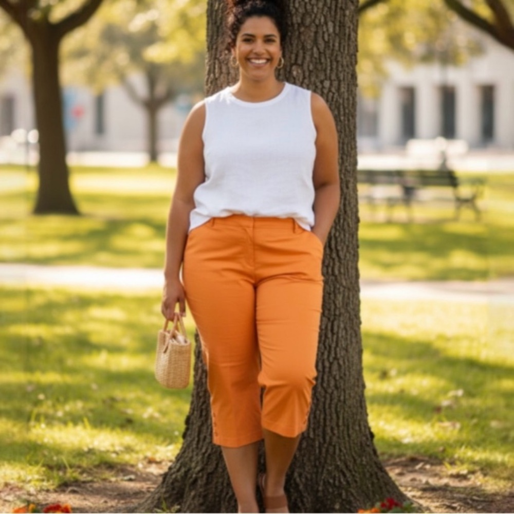 Monroe & Main Orange Capris